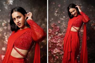 Niharika Konidela Delivers Glitzy Inspiration In Breathtaking Pre-stitched Saree, Makes Fans ‘Feel Little Bit Red’