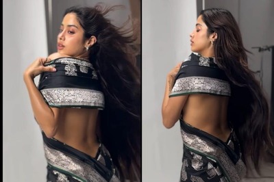 Sexy! Janhvi Kapoor Ditches Blouse, Flaunts Curves In Black Saree; Watch Hot Video