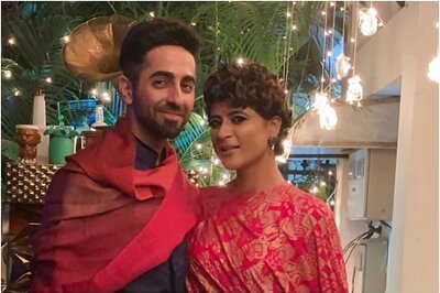 Tahira Kashyap Denies Taking Ayushmann Khurrana's Hand While Climbing Downstairs, Watch Him React