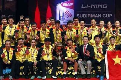 China crush Korea to retain Sudirman Cup title