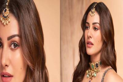 Amyra Dastur Looks Effortlessly Beautiful in a Blue Embellished Lehenga; See Pics