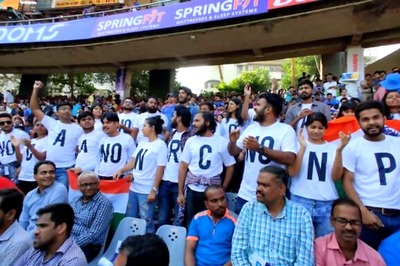 'Cricket Lovers' Protest Against New Citizenship Act at India-Australia Match in Mumbai's Wankhede Stadium