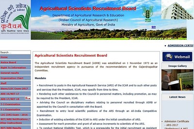 ASRB NET ARS Exam Admit Cards Released at asrb.org.in, Download Now