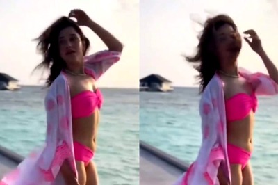 Tamannaah Bhatia Looks Smoking Hot In Bold Pink Bikini During Her Maldives Vacay