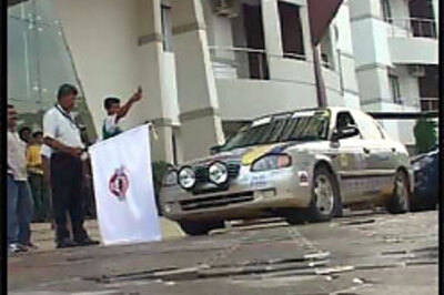 Kerala car racers enjoy rain adventure