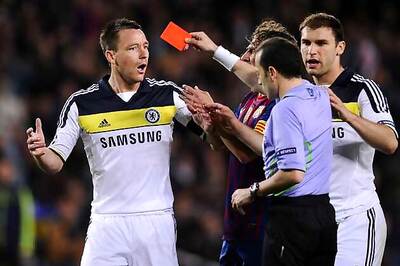 Terry apologises for red card in Chelsea win