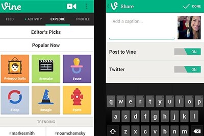 Twitter updates Vine for Android app, adds Facebook sharing, hashtags