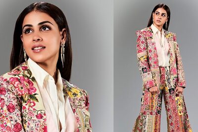 Genelia Makes A Sustainable Statement In An Upcycled Power Suit At Heeramandi Premiere