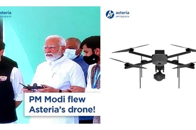 PM Modi Flies Bengaluru-Based Drone Startup's Surveillance Drone During Drone Mahotsav 2022