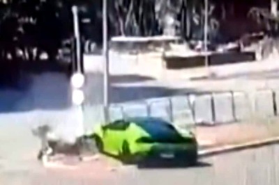Brazilian Man Crashes Lamborghini Into Pole While Chasing Thief Who Stole His Rolex | Watch