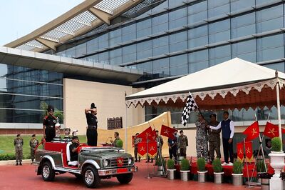 Durand Cup 2023 'Trophy Tour' Flagged Off By Service Chiefs and AIFF President