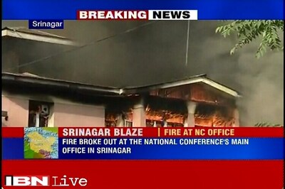Fire breaks out at NC's office in Srinagar