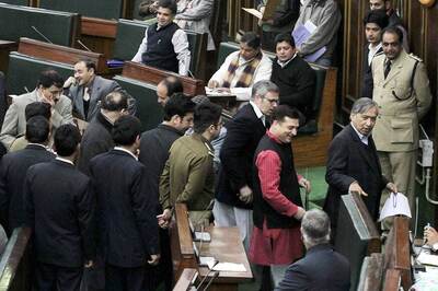 Opposition Members Damage Furniture, Uproot Mikes in J&K Assembly