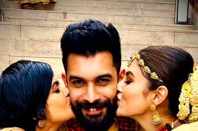 Mouni Roy Wedding: Mandira Bedi Gives Groom Suraj Nambiar A Kiss, Poses With Newlyweds In New Pics