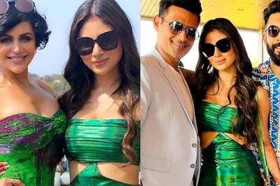 Mouni Roy Glams Up In Green Body-fitting Gown At Her And Suraj Nambiar's Post-Wedding Pool Party. See Pics