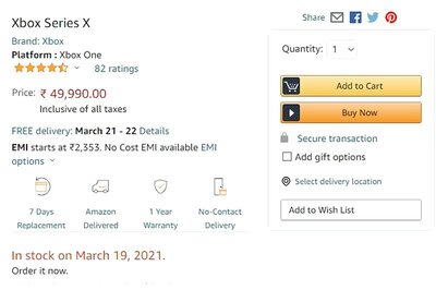 Xbox Series X Is Coming Back in Stock on Amazon India on March 19 and You Can Pre-Order One Now