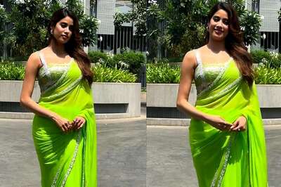 Mr And Mrs Mahi Promotions: Janhvi Kapoor Shines In A Neon-Green Saree, Watch Video