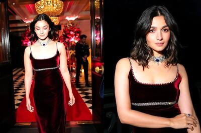 Alia Bhatt Looks Regal In Maroon Velvet Gown At London's Hope Gala, See Pics