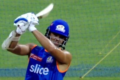 Watch: After Impressive Show With The Ball, Arjun Tendulkar Flaunts His Big-hitting Skills