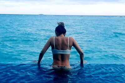 Sexy! Malaika Arora Slips Into White Bralette And G-String, Takes A Dip In Pool On Maldives Vacay