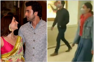 Masked Ranbir Kapoor and Alia Bhatt Visit Rishi Kapoor in Delhi Hospital