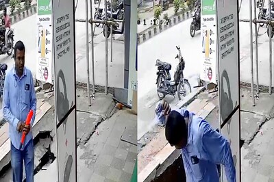 WATCH: Man Miraculously Escapes Accident After Concrete Floor Beneath Him Cracks Open