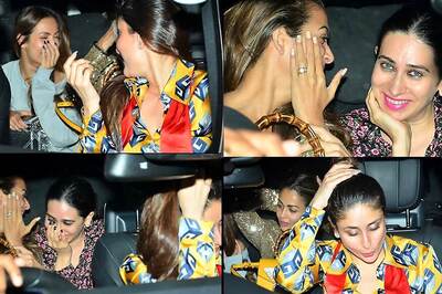 Kareena-Karisma, Malaika-Amrita Have a Giggle Fest Enroute To Manish Malhotra's Party