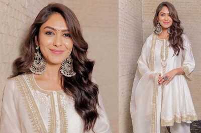 Mrunal Thakur Is Summer-Ready In White Salwar Set; See Latest Pictures