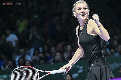 Halep thumps Radwanska to set up rematch with Serena at WTA Finals