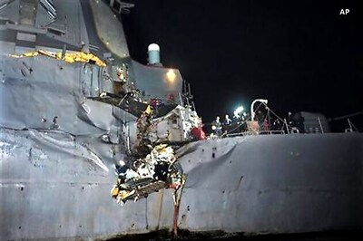 US Navy ship collides with oil tanker in Gulf