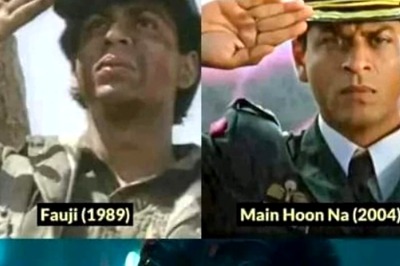 SRK Emotional Over Collage of Him Doing the Salute in 'Fauji', 'Mai Hoon Na' and 'Pathaan'