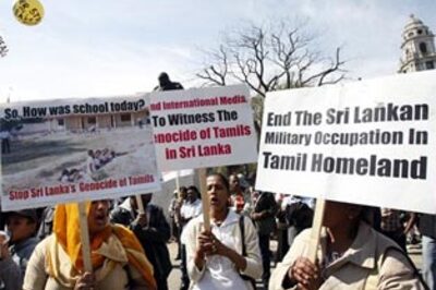 Lanka Tamils vandalise India embassy in London