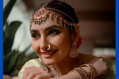 Actress Ragini Dwivedi Looks Regal In Pink Silk Saree On Diwali
