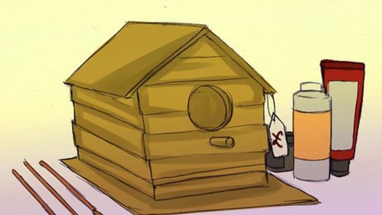 How to Transform a Miniature Wooden Birdhouse with Acrylic Paint