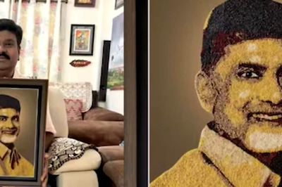 Andhra Painter Creates Portrait Of CM Chandrababu Naidu With Millets