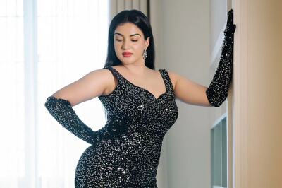 Honey Rose Oozes Oomph In A Black Sequined Body-hugging Gown