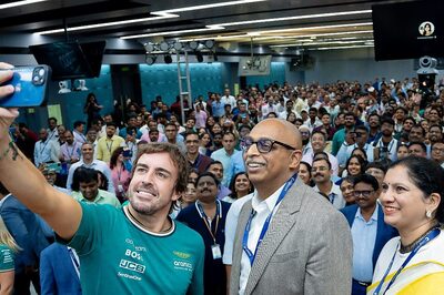 Fernando Alonso, Two-Time F1 World Champion and Current Aston Martin Racer, Visits India