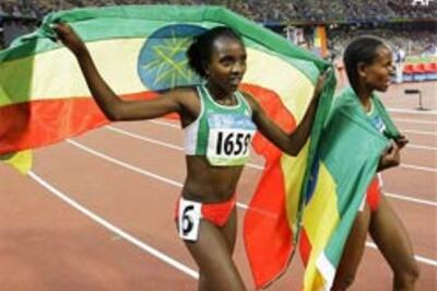 Ethiopia's Dibaba claims 5000m gold for historic double