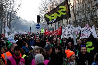 French Labour Unions Stage Fresh Protests Against President Macron's Pension Reform
