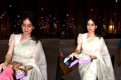 Kangana Ranaut Distributes Sweets At The Airport To Celebrate New-Born Nephew Akshwathama; Watch Video