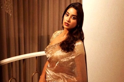 Janhvi Kapoor Looks Ethereal In A Golden Netted Saree, Fans Compare Her With Mom Sridevi