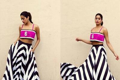 Take Cues From Janhvi Kapoor On How To Rock A Simple Top With Monochrome Skirt