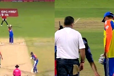 IND vs BAN, 2nd T20I: Nitish Kumar Reddy Falls to Ground as Suryakumar Yadav Smashes Drive Straight Into Shoulder