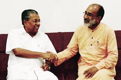 CPM, BJP War Takes a Break as Kerala CM Pinarayi Vijayan Meets New Tourism Minister Alphons Kannanthanam