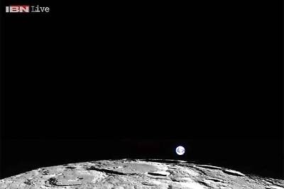 Earthrise: Amazing photo of the Earth rising above the craters of the moon