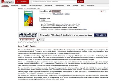 Lava Pixel V1: Google's new second-gen Android One smartphone leaked ahead of official launch