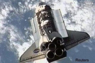 Atlantis docks with space station