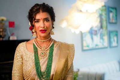 Lakshmi Manchu Exuded Royalty in Six-Yards of Sheer Elegance at her Brother Manoj Manchu’s Wedding