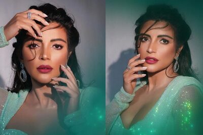 Sexy! Shama Sikander Flaunts Her Curves In Blue Sequin Saree; See Hot Photos Here