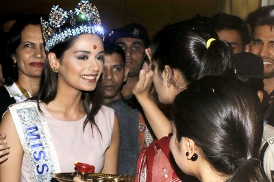Miss World 2017 Manushi Chhillar Returns to a Glorious Welcome